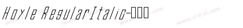 Hoyle RegularItalic字体转换
